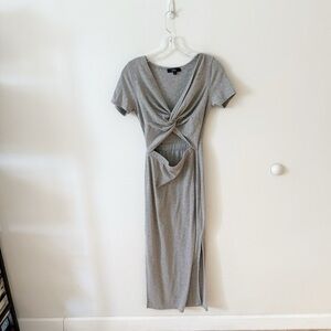 Lulus grey maxi dress